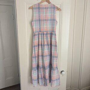 NWT JCrew Factory plaid smocked midi dress small